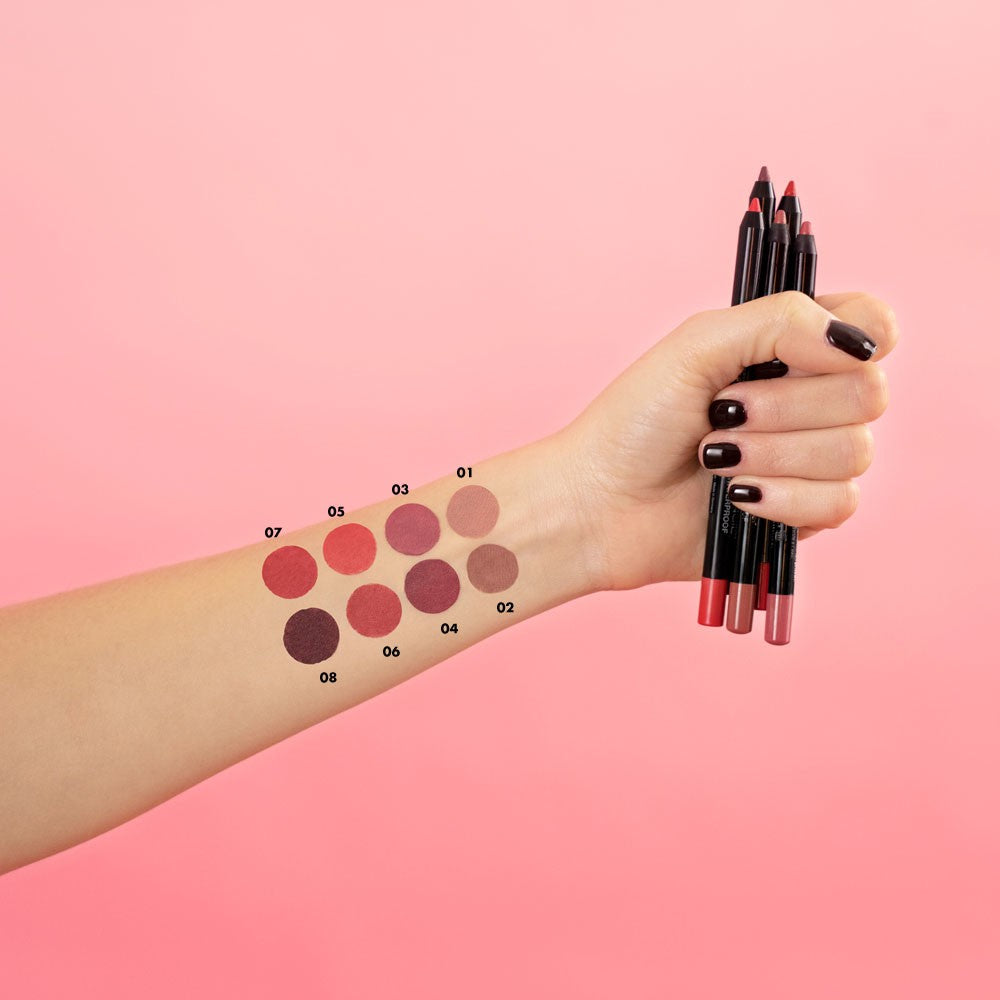 Deborah Lip Liner Pencil 2 IN 1 Gel Contour & Color W.P